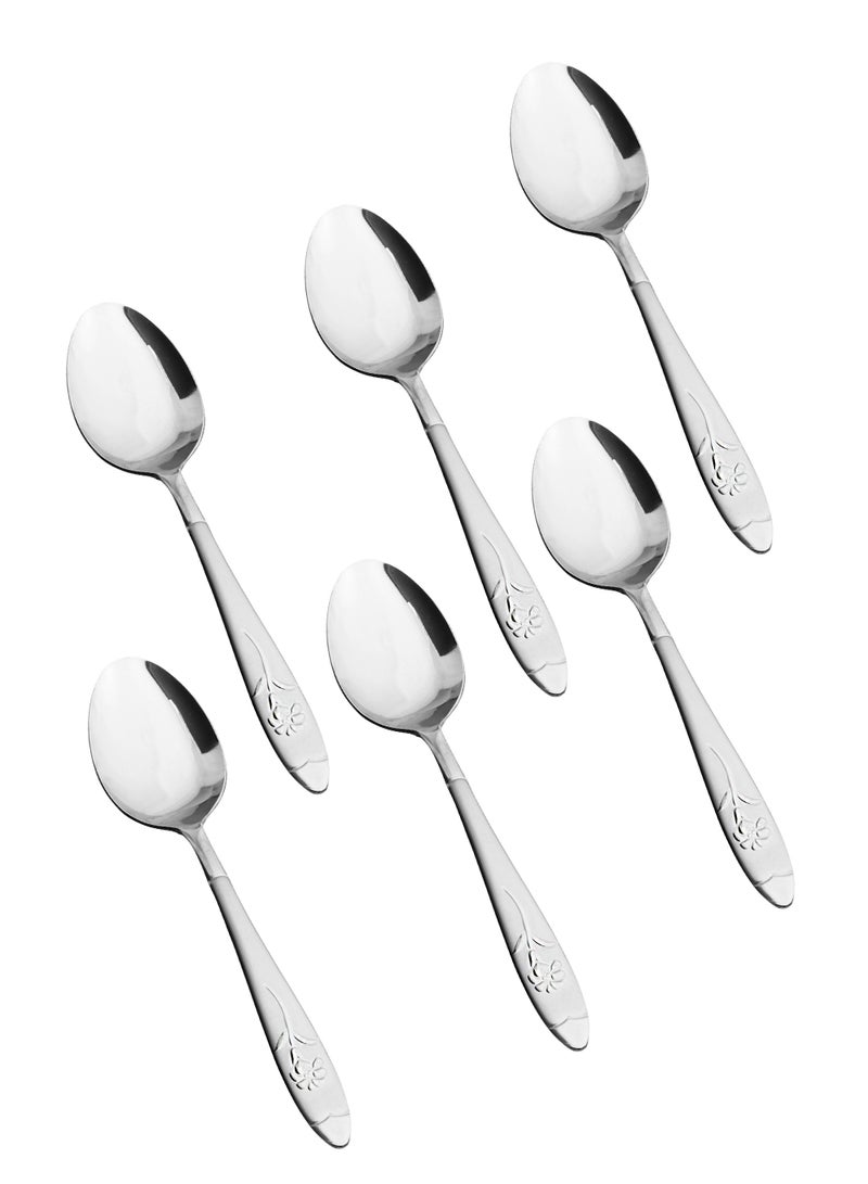 Hic Japanese stainless steel dinner spoon set 6 pieces - Image 1