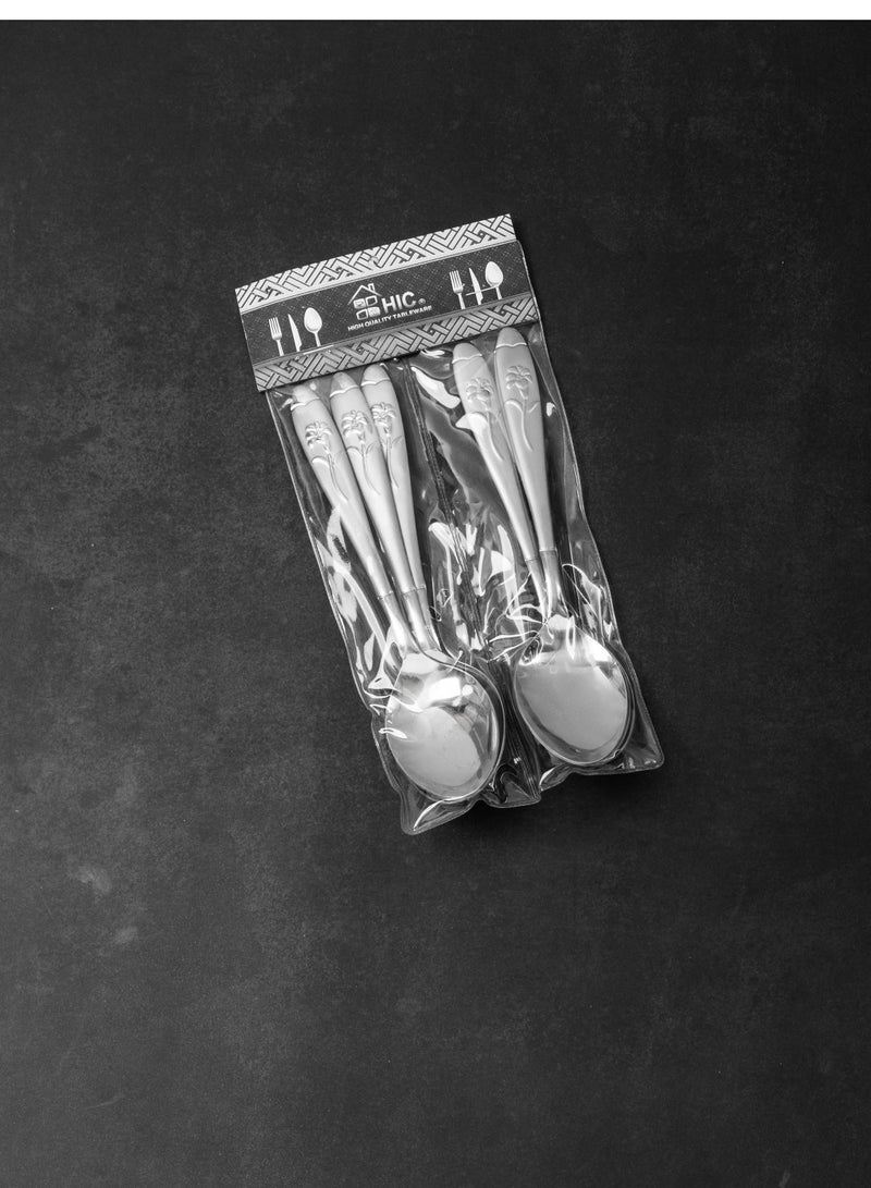 Hic Japanese stainless steel dinner spoon set 6 pieces - Image 4