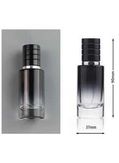 CTKcom 30Ml Glass Perfume Bottles Empty Gradient Black Spray Perfume Bottles With Black Screw Lid Refillable Portable Empty Square Perfume Atomizer Vials Refillable Cosmetic Containers For Perfume Essential  - Image 2