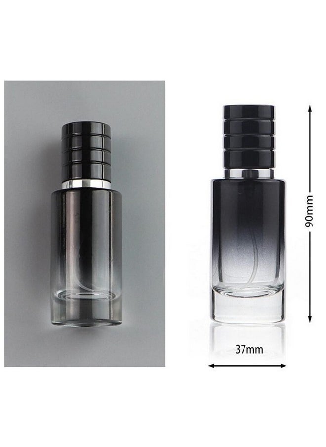 CTKcom - 30Ml Glass Perfume Bottles Empty Gradient Black Spray Perfume Bottles With Black Screw Lid Refillable Portable Empty Square Perfume Atomizer Vials Refillable Cosmetic Containers For Perfume Essential - Image 1