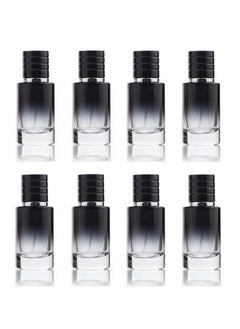 CTKcom 30Ml Glass Perfume Bottles Empty Gradient Black Spray Perfume Bottles With Black Screw Lid Refillable Portable Empty Square Perfume Atomizer Vials Refillable Cosmetic Containers For Perfume Essential  - Image 1