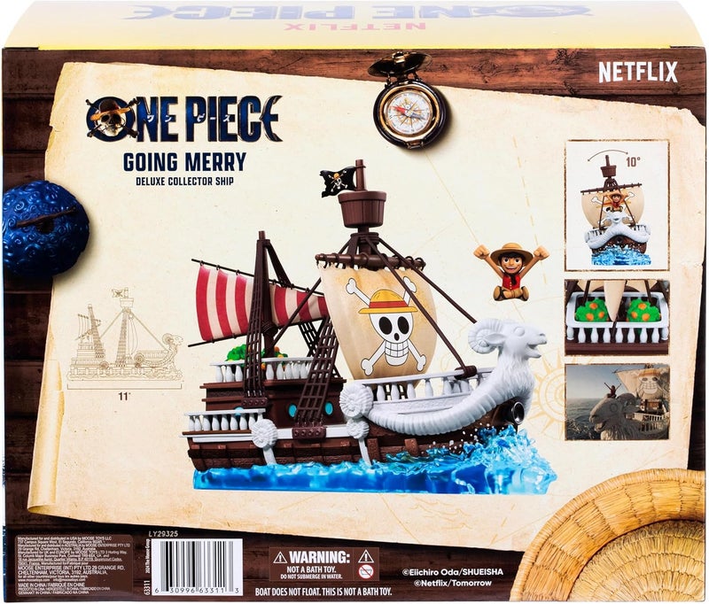 One Piece مجموعة سفينة جامع ديلوكس Going Merry من One Piece و تمثال شخصية مونكي دي. لوفي (24.13 سم) - Image 1