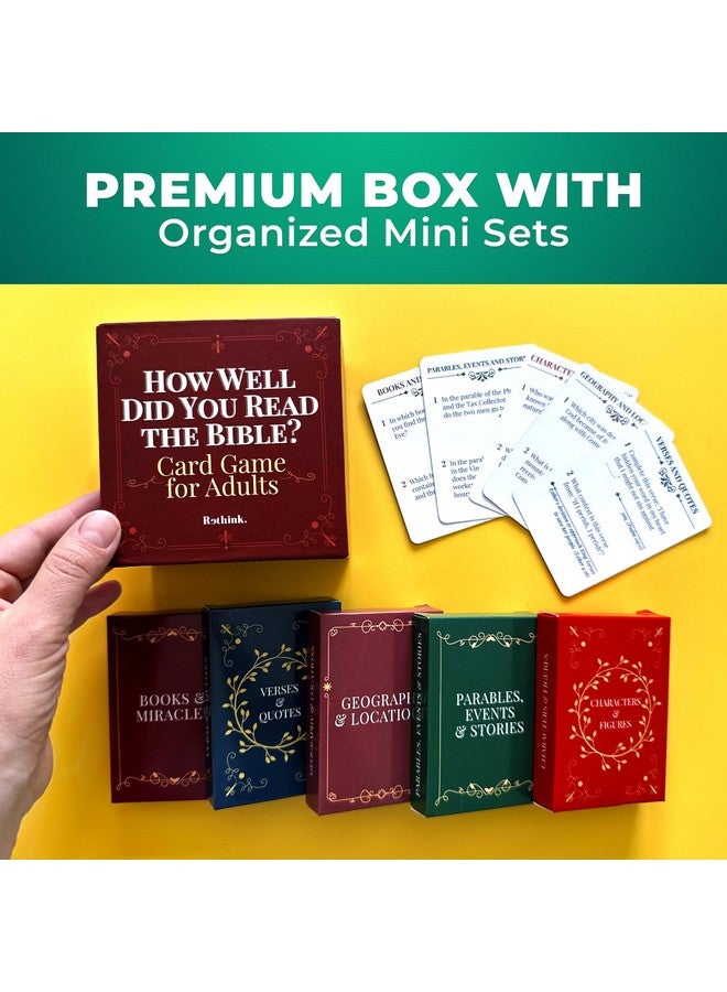 QUOKKA Rethink. Bible Trivia Game for Adults - 250 Bible Trivia Cards for Christians - Fun Christian Games for Adults & Family - Religious Gifts for Men and Women - Image 4