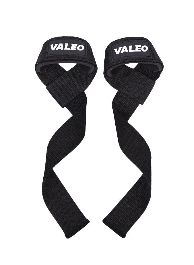 VALEO Lifting Straps Deadlift Gym Wrist Straps Weightlifting with Neoprene Cushioned Wrist Padded and Anti-Skid Silicone - for Weightlifting, Bodybuilding, Xfit, Strength Training - Image 2
