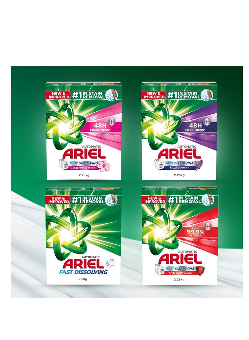 Ariel Fast Dissolving Laundry Detergent Powder With Lavender Dual Pack 2 x 2.5kg  - Image 5
