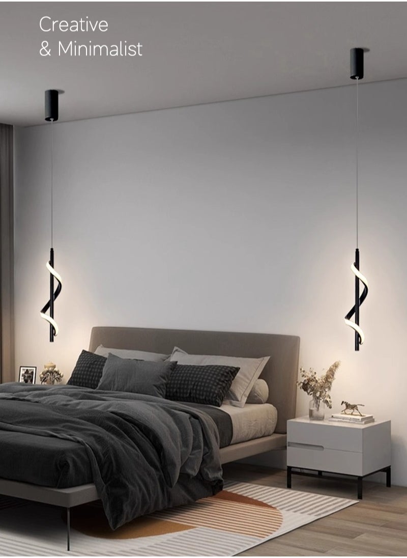 Sharpdo Nordic 3-color LED Pendant Light Interior Lighting For Home Bedside Living Room Decoration Dining Table Aisle Modern Lights Minimalist Art Black  - Image 5