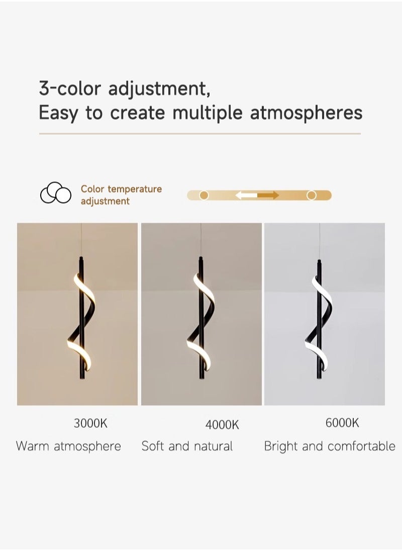 Sharpdo Nordic 3-color LED Pendant Light Interior Lighting For Home Bedside Living Room Decoration Dining Table Aisle Modern Lights Minimalist Art Black  - Image 3