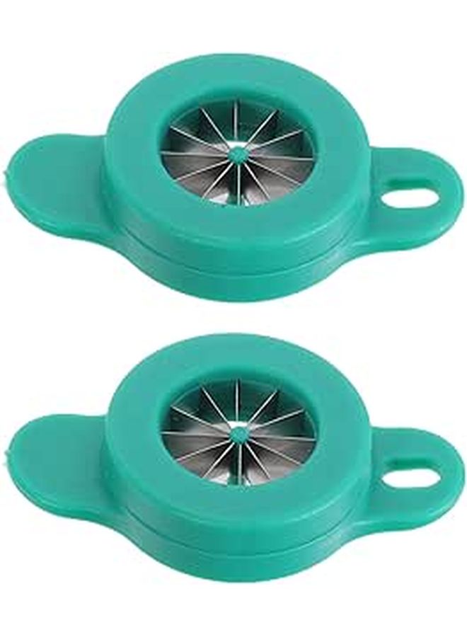 2 Pcs Portable Kitchen Scallion Cutter With Needle Tube Vegetable Slicer For Green Onions And Peppers Compact Safety Design Tool - Image 1