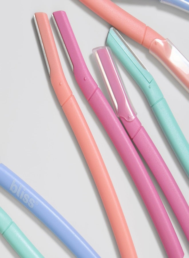 Bliss Stainless Steel Disposable Dermaplaning Tools | Facial Exfoliator and Eyebrow Razor to Dermaplane Peach Fuzz - 8 pack - Image 5