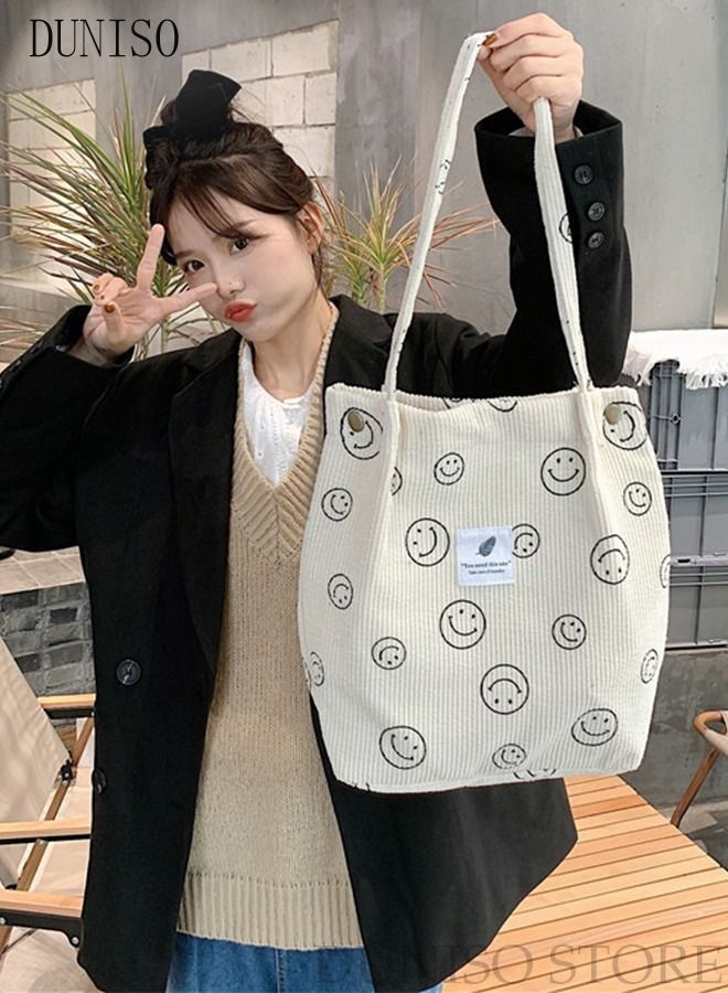 DUNISO Women's Shoulder Tote Bag Canvas Handbag For Women Large Capacity Bucket Bag Fashionable Travel Messenger Shoulder Bag for Ladies Girls College Students - Image 5