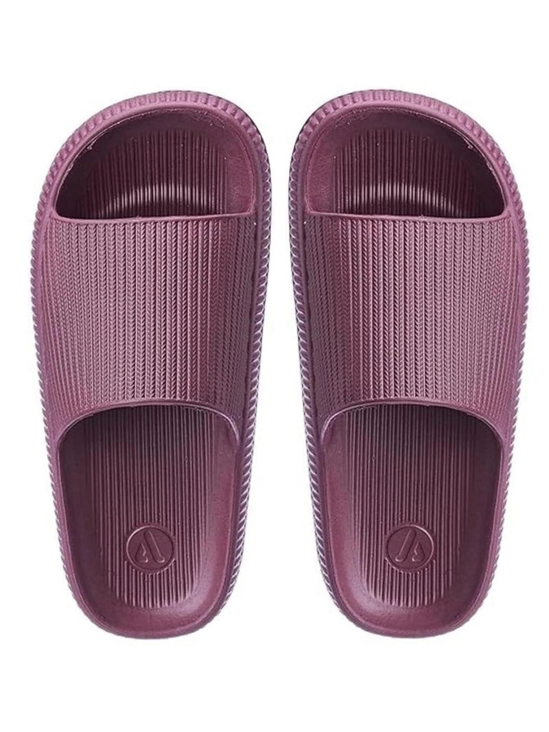 Aqualite NEO-354 Women's Slides Slippers | Slip-On Comfort Flat Base Flipflop Anti-Skid, Lightweight & Easy to Wear | Casual Home & Outdoor Sandals for Women Cherry - Image 1