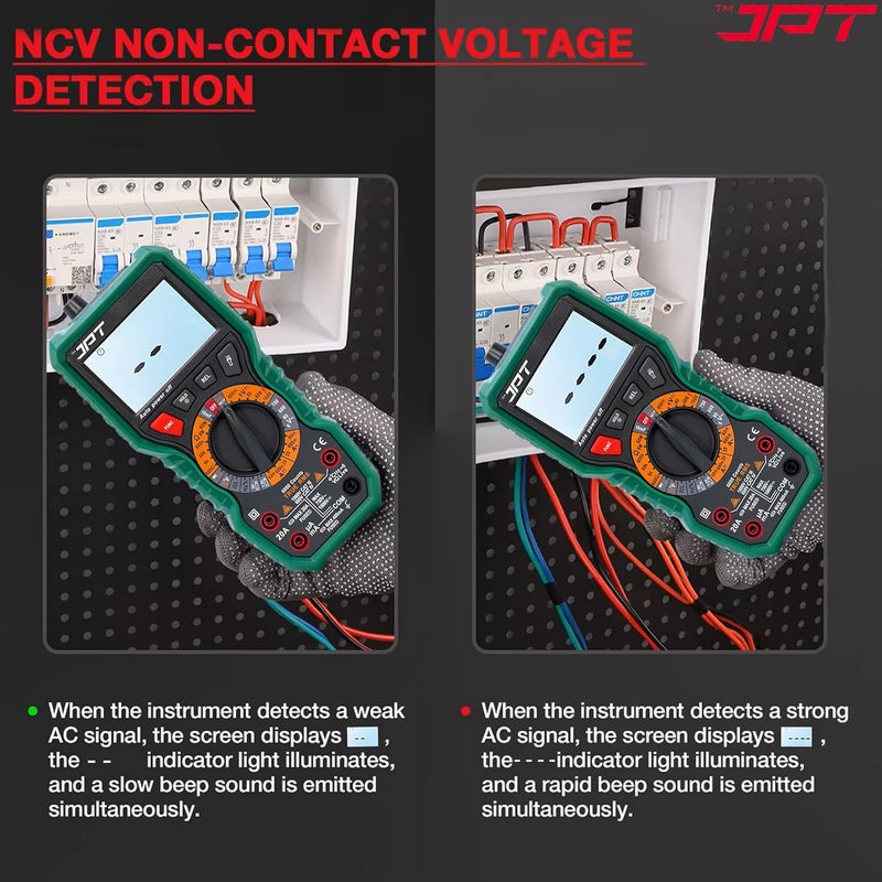 JPT Pro Series Digital Multimeter True RMS 1000V ACDC 6000 Counts AutoRanging Voltmeter NCV Frequency Ohm Diode Continuity Tester Professional Electricians Multimeter - Image 4