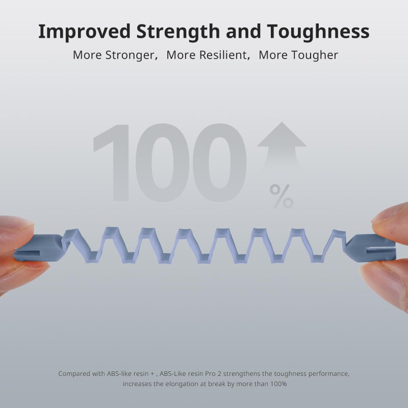 ANYCUBIC ABS-Like 3D Printer Resin Pro 2, Stronger and Tougher, High Precision and Long-Lasting, Low Odor, Wide Compatibility for All LCD Resin 3D Printers (Grey, 1kg) - Image 2