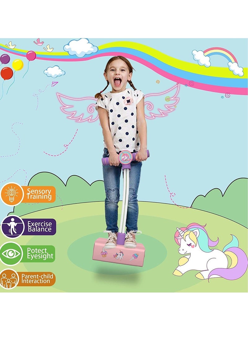 Unicorn girls toys Age 4+ Kids Toys Pogo Jumper With Light Boys Toys Gift for Kids Pink  - Image 5