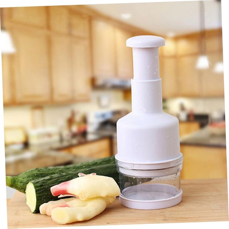 Manual Garlic Press And Vegetable Cutter Multi Function Kitchen Gadget 1 PC - Image 3