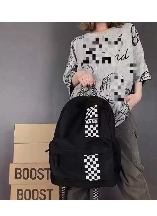 VANS 【School season】 Classic checkerboard print schoolbag Colorful schoolbag Large capacity schoolbag Universal schoolbag Laptop schoolbag  - Image 2