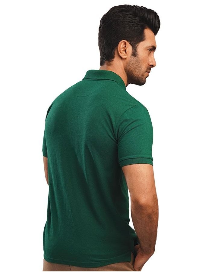 MENDEEZ - Mendeez Men’s Classic Basic Green Cotton Regular Fit Polo Neck T Shirt Casual - Image 1