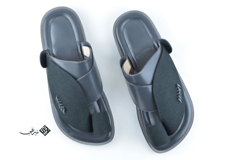 Eastern Sandal Zubairiya Naal | Made in Saudi Arabia | Grey Fabric - Image 2