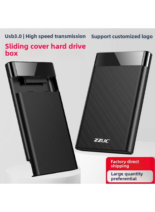 2.5inCh Tools-free Mobile Hard Drive Box USB3.0/3.1 Notebook Solid State Drive Box Slider 2.0TPYE C-Color:Q5-2.0 Black - Image 5
