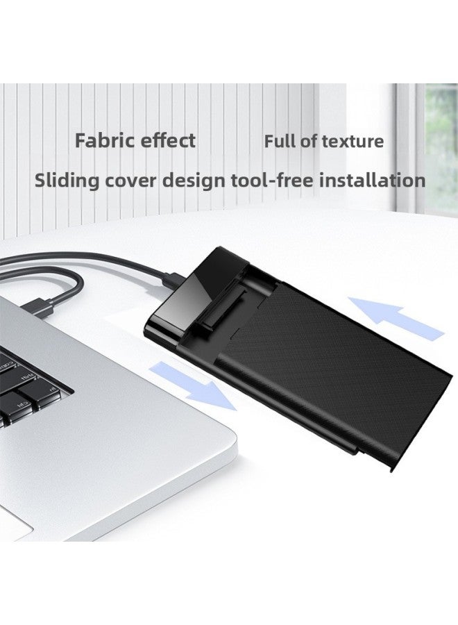 2.5inCh Tools-free Mobile Hard Drive Box USB3.0/3.1 Notebook Solid State Drive Box Slider 2.0TPYE C-Color:Q5-2.0 Black - Image 3