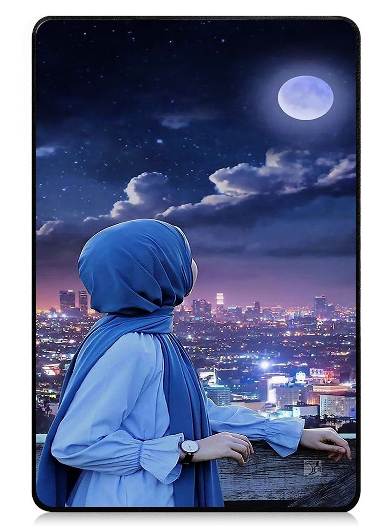 Theodor Protective Flip Case For Xiaomi Pad 7 & Xiaomi Pad 7 Pro With Trifold Stand Auto Wake Sleep Shockproof Cover - Hijab Girl Looking at Moon - Image 1