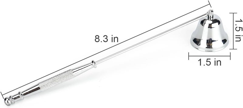 AJulyBee Candle Snuffer, Candle Snuffers Wick Snuffer Candle Accessory with Long Handle for Putting Out Fire, Extinguish Candle Flame Safely (Silver) - Image 2