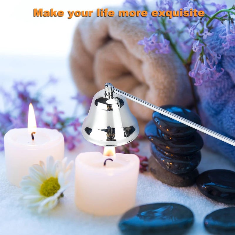 AJulyBee Candle Snuffer, Candle Snuffers Wick Snuffer Candle Accessory with Long Handle for Putting Out Fire, Extinguish Candle Flame Safely (Silver) - Image 4