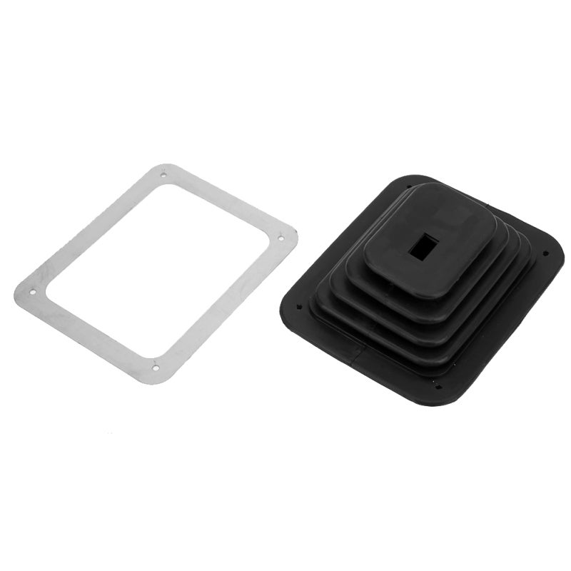 Rubber Shifter Boot: 4 Screw Included, Aluminum Alloy Chrome Trim Plate, High Frequency Insulation - Dust Cover for Manual Automatic Shifter Installation in Car Transmissions - Image 3