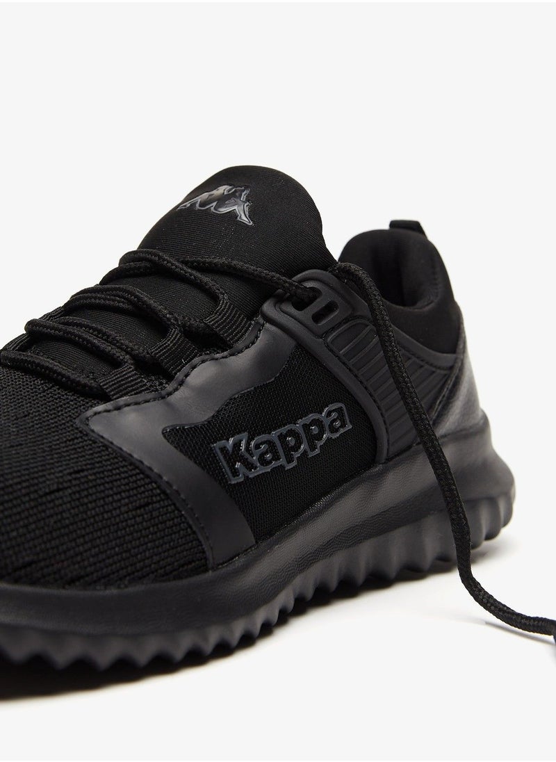 Kappa - حذاء رياضي نسائي منسوج مع إغلاق برباط باللون الأسود - Image 1