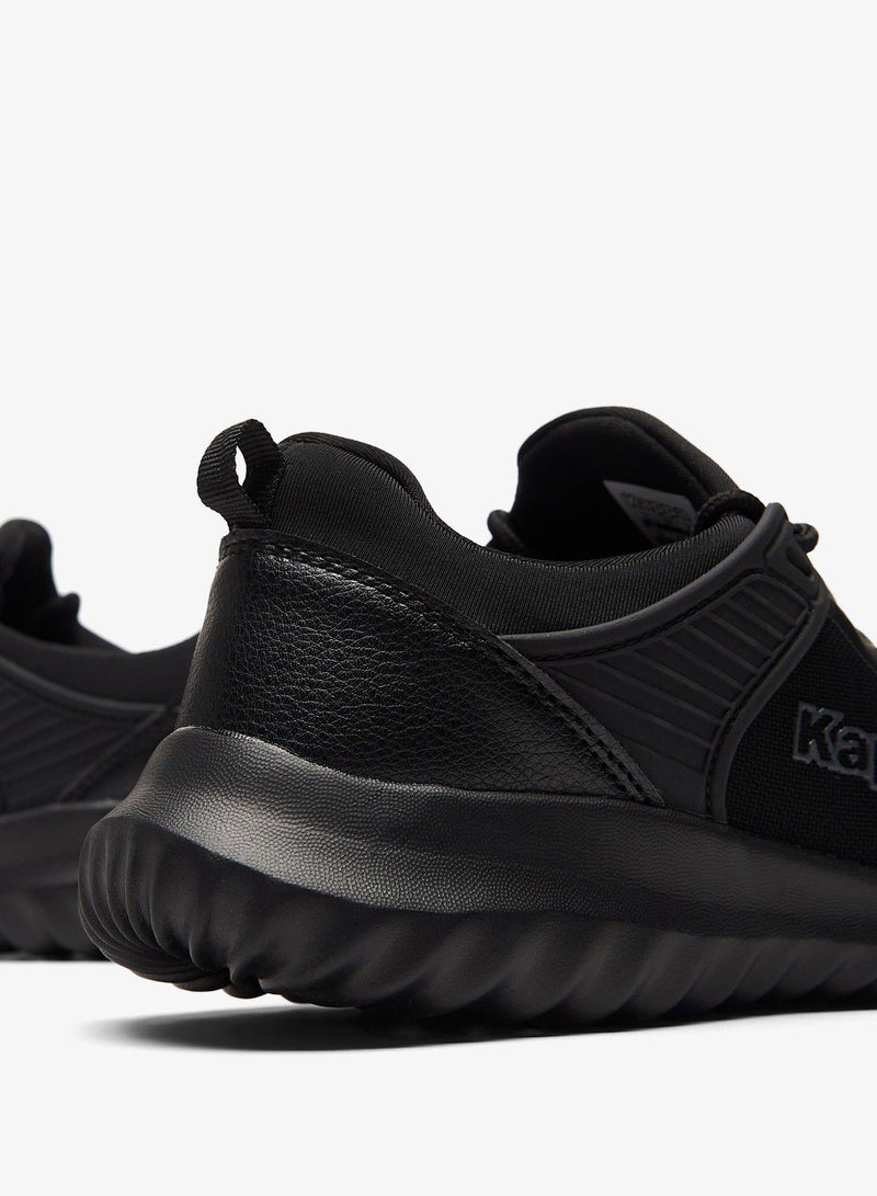 Kappa Women's Textured Sneakers with Lace-Up Closure Black - Image 4