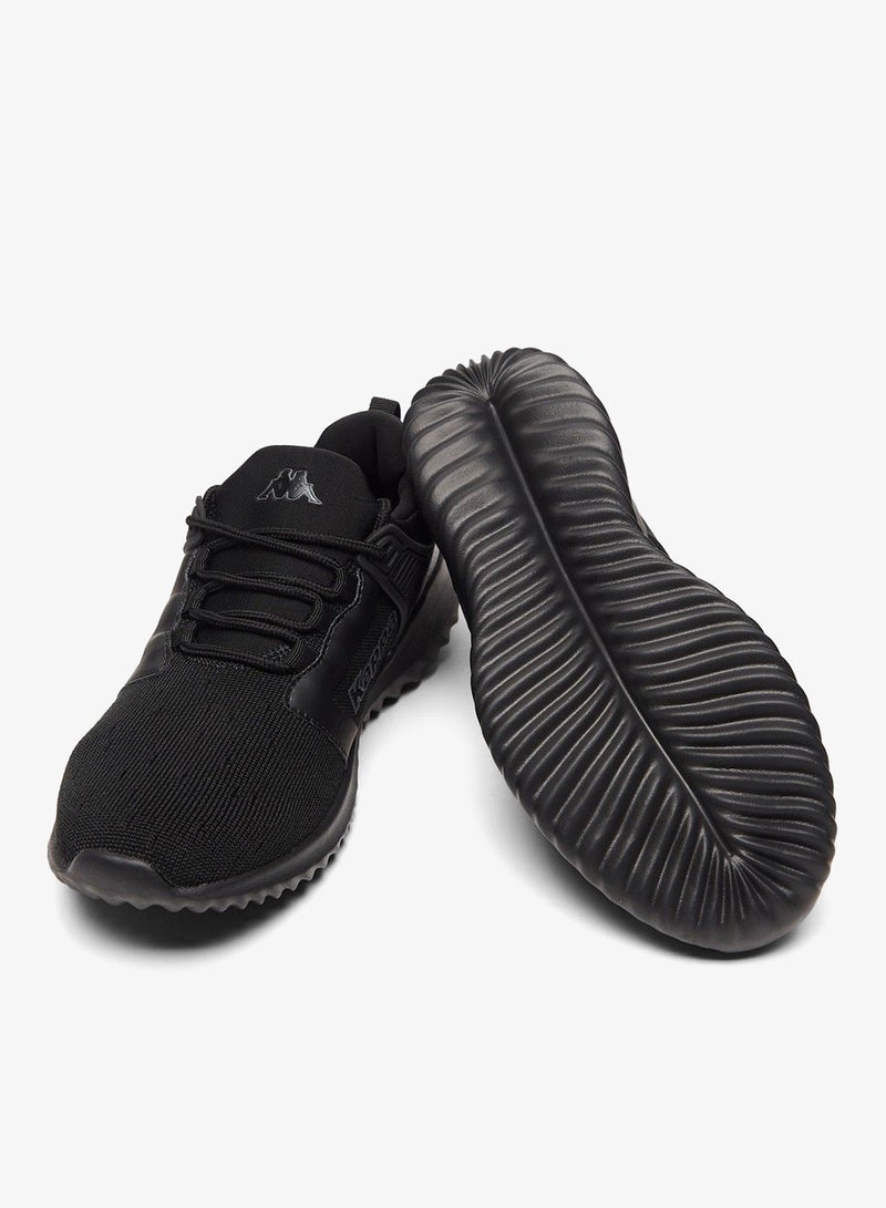 Kappa Women's Textured Sneakers with Lace-Up Closure Black - Image 3