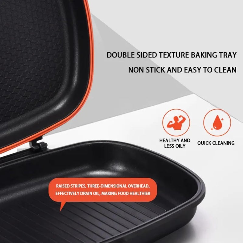 Dessini Double Sided Grill Pan Black 36cm - Image 5