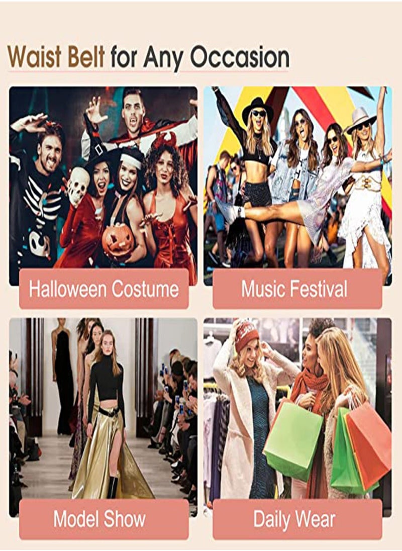 Excefore - Black Corset Belt for Women Vintage Lace Tied Waspie Corset Belt  Elastic Waist Decoration for Dress Skirt Shirt Holiday Out Door Party Versatile Dress Belt Curve Women Shaper Training (M) - Image 1