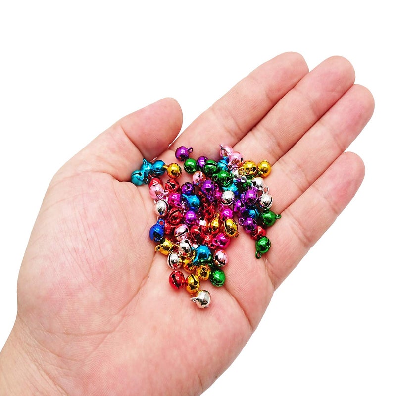 MANSHU 1/4-Inch Jingle Bell/Small Bell/Mini Bell Diy Bracelet Anklets Necklace Knitting/Jewelry Making  100Pcs  Colorful - Image 3