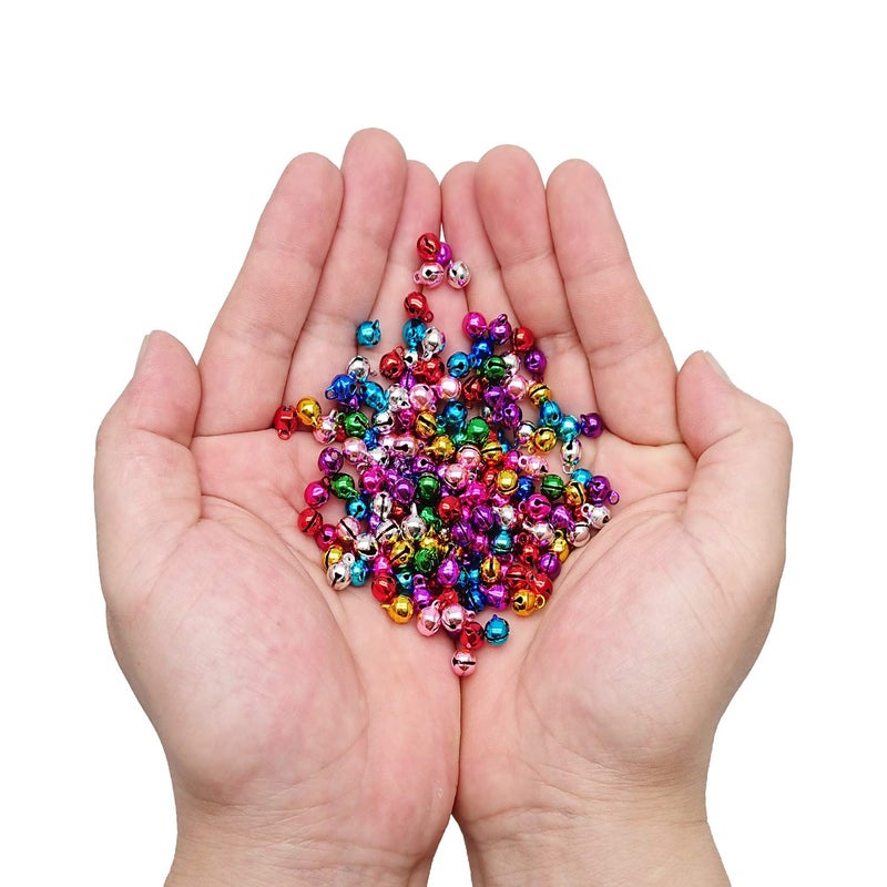 MANSHU 1/4-Inch Jingle Bell/Small Bell/Mini Bell Diy Bracelet Anklets Necklace Knitting/Jewelry Making  100Pcs  Colorful - Image 2
