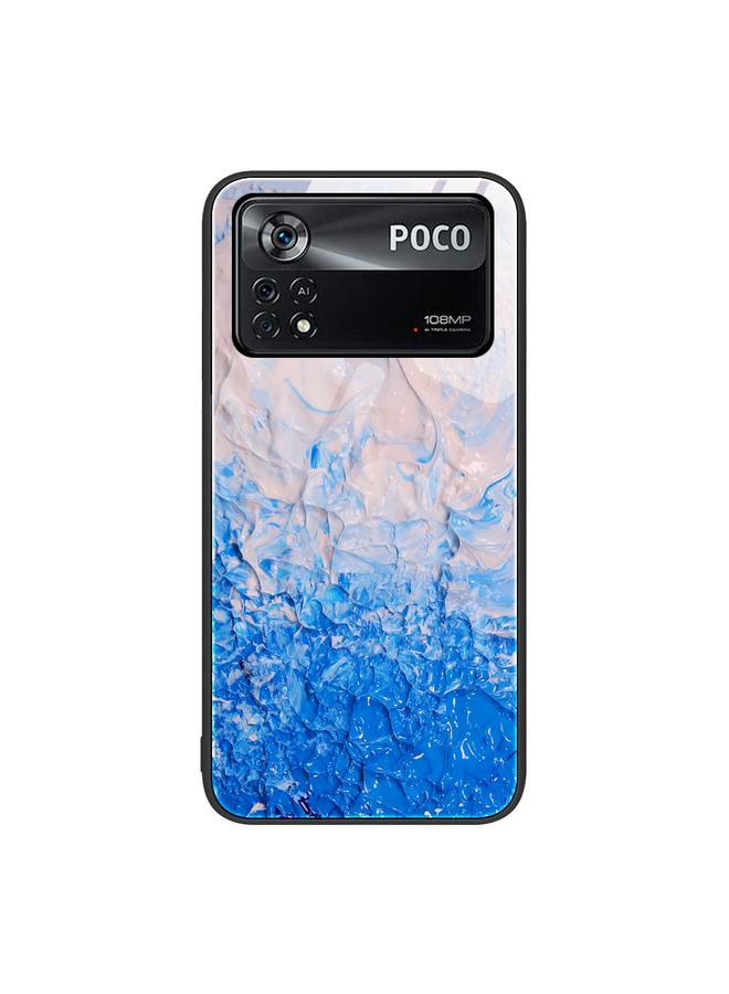 Case For Xiaomi Poco X4 Pro 5G Marble Pattern Glass Protective Phone Case