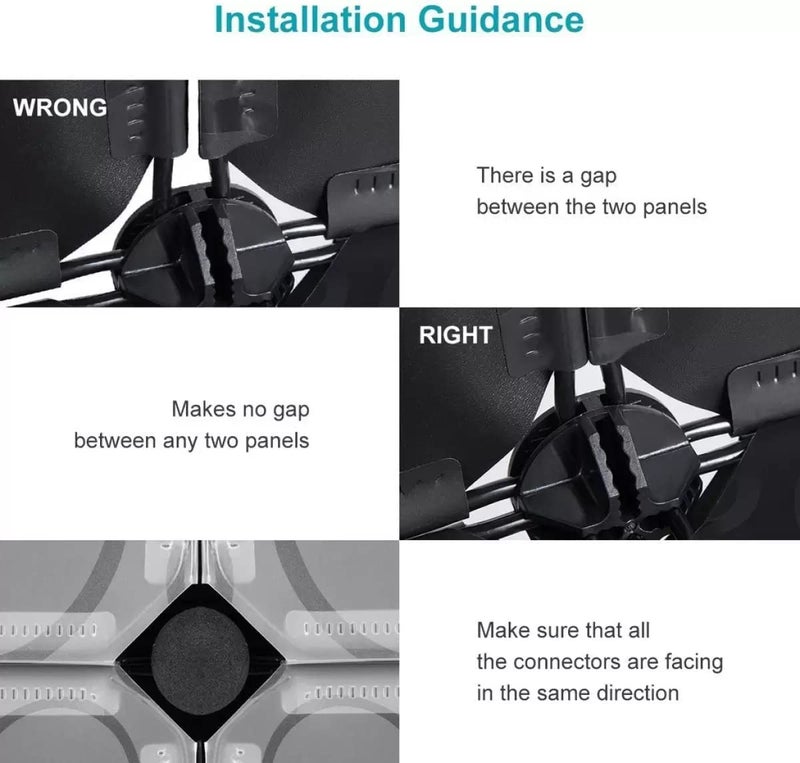 LACOSSI Collapsible Wardrobe Clothes Organizer for Cupboard Organizer for Clothes Foldable and Stackable Personal Organizer for Clothes DIY Plastic Organizer Indoor Outdoor Home 2 Black - Image 5