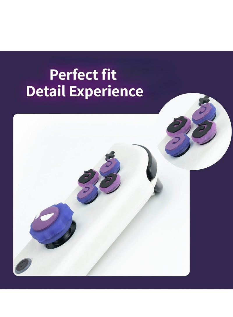 D-Pad on Caps Thumb Grips Set, Compatible with Nintendo Switch/OLED/Switch Lite, Cool Luminous 3D Soft Silicone ABXY ons Sticker Joystick Cover Caps - Image 4