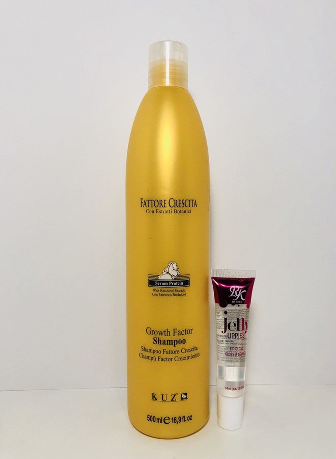 KUZ Growth Factor Shampoo with Herbal Extracts 16.9 Oz Free Starry Lipgloss 10 Ml (16.9oz/500ml Pack of 1) - Image 1