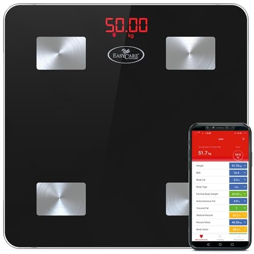 EASYCARE® German Tech Smart Weighing Scale | High Precision Digital Weight Machine | BMI & Body Composition Analysis | Backlit LCD Display | App Compatible via Bluetooth | 180 Kg Capacity - Image 1