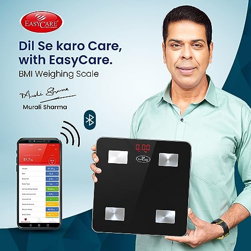 EASYCARE® German Tech Smart Weighing Scale | High Precision Digital Weight Machine | BMI & Body Composition Analysis | Backlit LCD Display | App Compatible via Bluetooth | 180 Kg Capacity - Image 2