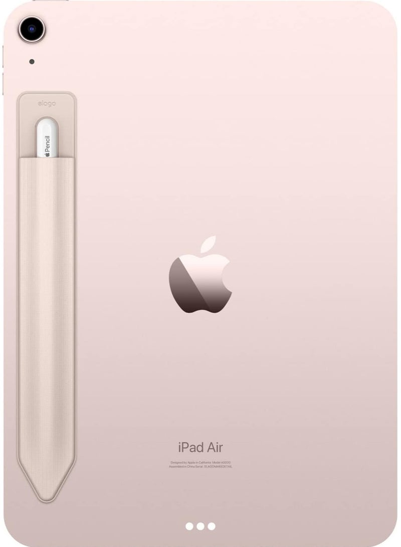 Elago Silicone Holder for Apple Pencil USB-C, 1st Generation, 2nd Generation and Other Similar Size Stylus Pen Elastic Sleeve - Sand Pink - Image 1