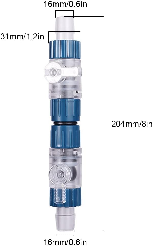 MiOYOOW Aquarium Hose Valve Fish Tank Hose Connector Fishbowl Water Flow Control Valve with Quick Release Handle for Aquariums Fish Tanks - Image 5