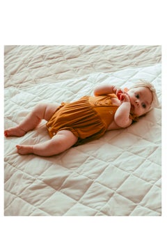 أنفي بيبي Bamboo Ruffle Romper- Mustard  - Image 4