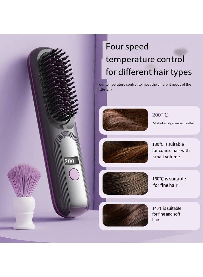 general Mini Ionic Straightening Comb – Travel-Friendly Straightener & Curler for Men/Women, Dual-Use Hair Styling Tool - Image 5