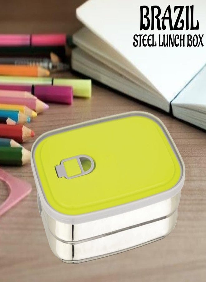Nabhya Brazil Small Stainless Steel Tiffin Box for Kids, Vacuum Hole with Airtight Leak Proof Lunch Box | Keeps Food Warm & Fresh | Meal Lunch Box for School, Boys & Girls-500ml - Image 2