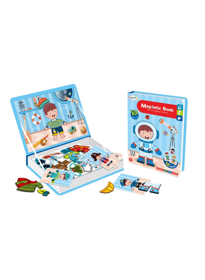 Hot Puzzle Magnetic Puzzle Books Boys And Girls Dress Up English Alphabet Geometric Puzzle Puzzle Puzzle Toys-Color:Animal World Series  - Image 2