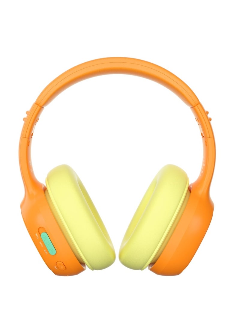 Tronsmart KH03 Kids Noise Cancelling Bluetooth Headphones, Safe Volume Control, Wireless Headphones with Light & Microphone, 70H Playtime, Built-in Audio Cable, for School/Travel/Airplane (Orange) - Image 1