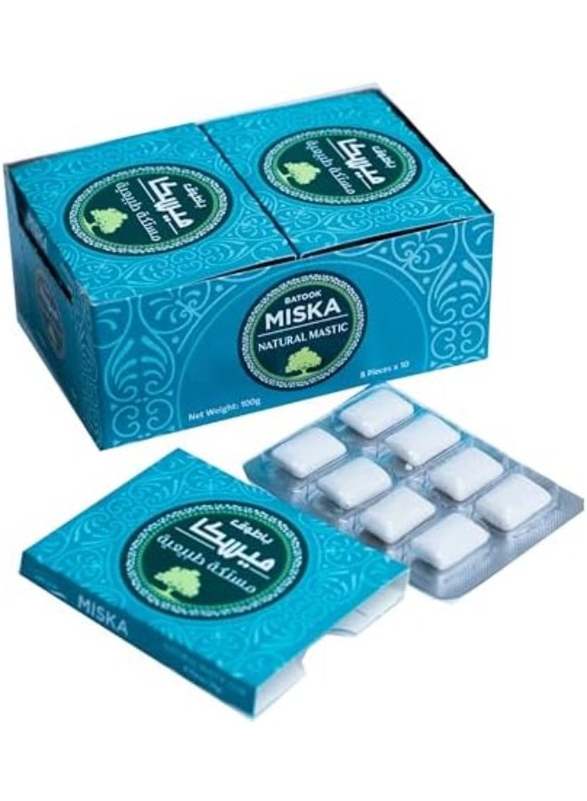 Batook Mistika Chewing Gum (Miska), Pack of 2 × 8 Pieces | Long-Lasting Flavor Sugar Gum - Image 3