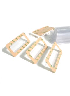 UPTTHOW Clear Plastic Dome Lip Balm Money Holder Craft Waterproof Rectangle Chapstick Money Cash Pounches Gift with Adhesive Back Card Making-50Packs
